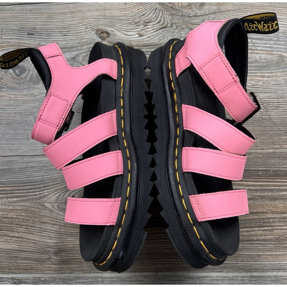 Dr. Doc Martens Blaire Chunky Platform Sandals Hot Pink US-7 EU-38 Punk Grunge - Picture 3 of 11